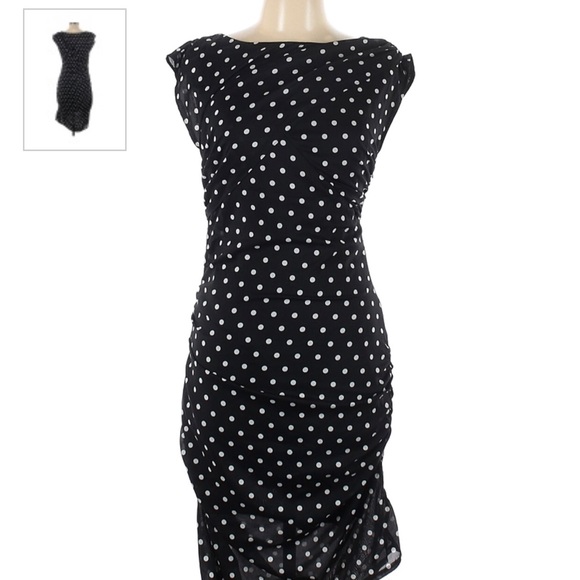 Anne Taylor polka dot dress size 10p - Picture 2 of 11